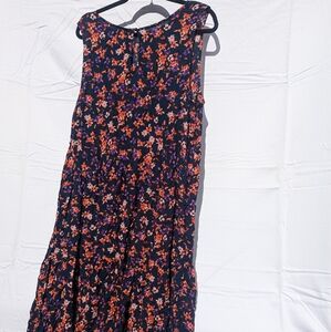 Blue flower summer dress XL